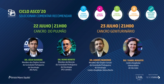 Ciclo ASCO’20 regressa esta semana com sessões sobre cancro do pulmão e geniturinário
