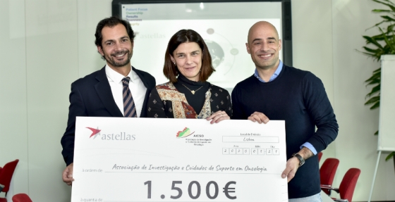 Astellas entrega donativo à AICSO pelo impacto da atividade física no doente oncológico