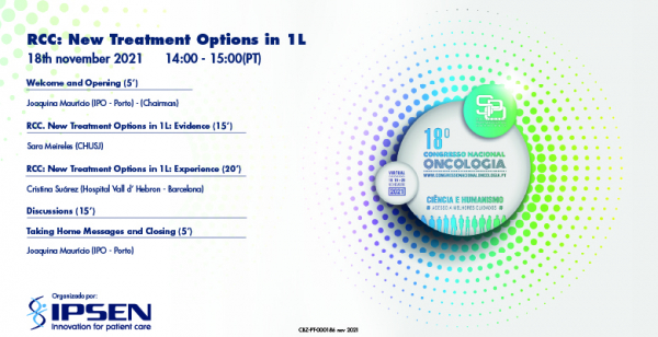 Amanhã não perca o Simpósio "RCC: New Treatment Options in 1L"