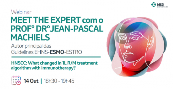 Save the date: webinar Meet the Expert com o Prof. Doutor Jean-Pascal Machiels na próxima semana