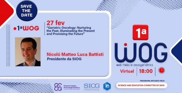 Primeira sessão de Web-Talks em Oncogeriatria decorre já no final do mês