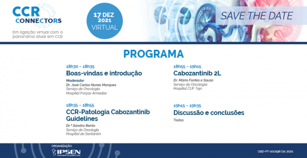 Webinar "Revisões em CCR Metastático II" decorre já esta sexta-feira