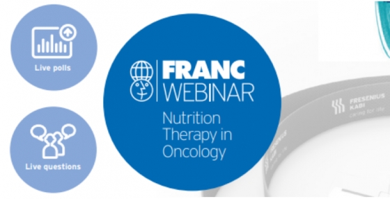 Webinar eFRANC 2020 aborda Nutrição Clínica em Oncologia